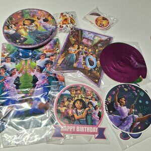 Encanto Birthday Party Decor Supplies Plates Banner Stickers More Cupcake Topper